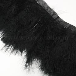 Moda piuma accessori panno filo costume, nero, 120~190x28~56mm, circa 2 m / borsa
