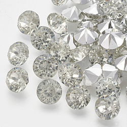 Grade AAA Pointed Back Resin Rhinestones, Diamond Shape, Clear, 6mm, about 1440pcs/bag