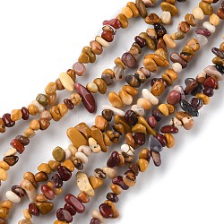 Chapelets de perles en mokaite naturel, puce, 1.5~4.5x3~13x2.5~8mm, Trou: 0.6mm, 30.94~31.97 pouce (78.6~81.2 cm)
