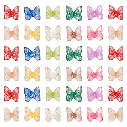 3d смолы кабошоны, с блеском порошок, бабочка, разноцветные, 6.5x7x3.5 мм, всего 200 шт. / коробка