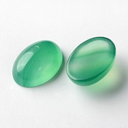 Agate naturelle cabochons ovales, vert de mer, 18x13x6mm