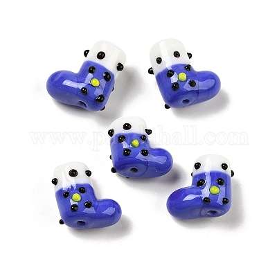 Нити бугорчатых бусин ручной работы в технике лэмпворк LAMP-U001-01F-1-1