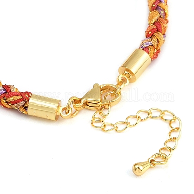 Браслеты из плетеного нейлонового шнура толщиной 4 мм FIND-A057-01G-10-1