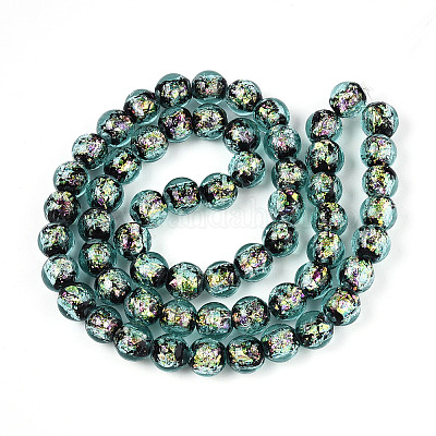 Ручной стеклянные фольга бисер пряди FOIL-N029-05C-1