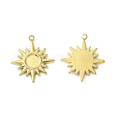 Оправы для подвесок из нержавеющей стали 304 в виде кабошонов STAS-L269-051G-1