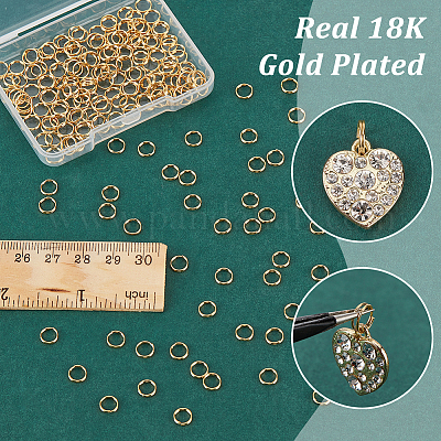 200 шт. латунные разрезные кольца FIND-UN0016-25B-1