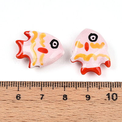 Фарфоровые бусины ручной работы&nbsp;PORC-N009-08E-1