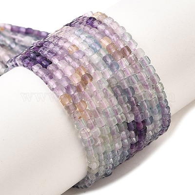 Природного флюорита бисер нитей G-G259-B01-2x2mm-1