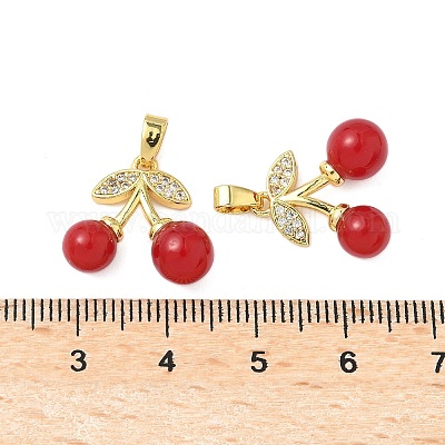 Латунные микропаве прозрачные подвески с фианитом KK-B139-13G-1