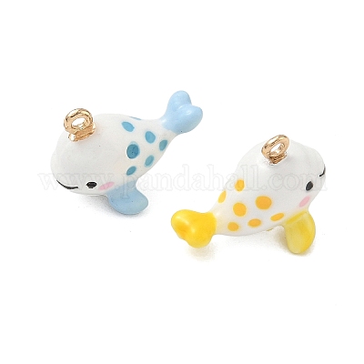 Подвески из эмали и сплава ENAM-F156-09G-1