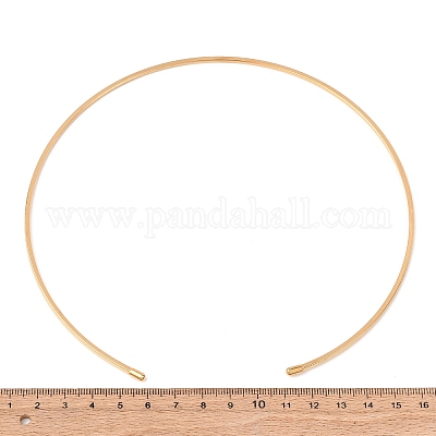 Ожерелье-чокер из нержавеющей стали толщиной 2 мм 201 NJEW-Z098-03G-1