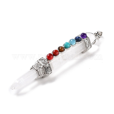 Тема чакры натуральный кристалл кварца большие подвески G-I322-06P-05-1