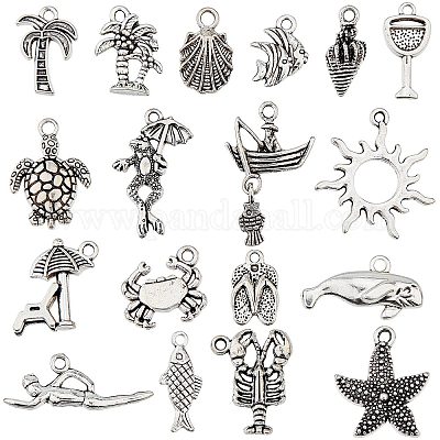 Wholesale SUNNYCLUE 1 Box 72Pcs 18 Styles Summer Charms Turtle