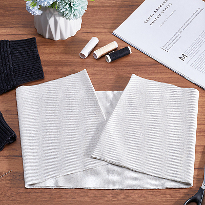 Ребристая ткань из 85% хлопка и 15% эластичного волокна для манжет FIND-WH0150-92D-1