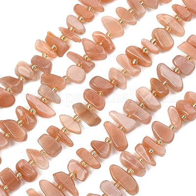 Натуральный Sunstone бисер пряди&nbsp;G-F821-A04-01-1