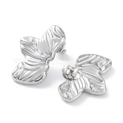 Серьги-гвоздики из нержавеющей стали 304 EJEW-H115-02P-1