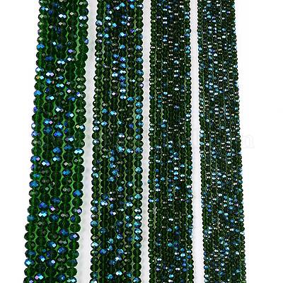 Стеклянные бусины с гальваническим покрытием  EGLA-A044-T4mm-L24-1