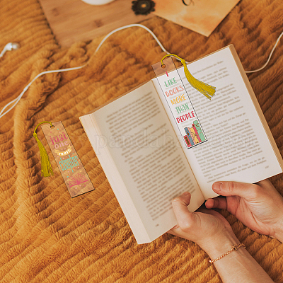 4 комплект акриловых закладок-подвесок ко Дню учителя DIY-GL0004-27B-1