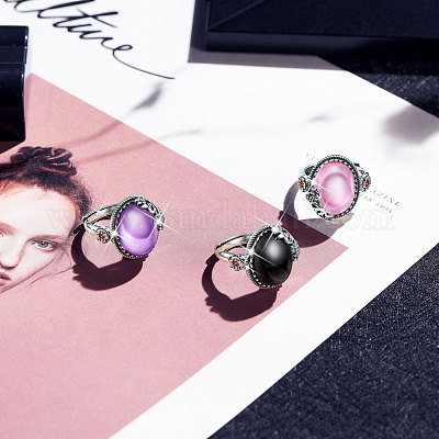 Регулируемое кольцо на палец из стерлингового серебра 925 шт. JR376C-1