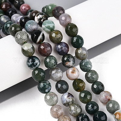 Природного индийского агата бисер нитей G-T139-8mm-88E-1