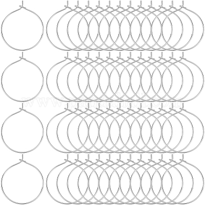 200 шт. латунные кольца для бокалов вина KK-SP0001-31B-P-1