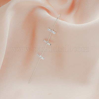 Ottone orecchini del polsino di strass&nbsp;WGB6093-07-1