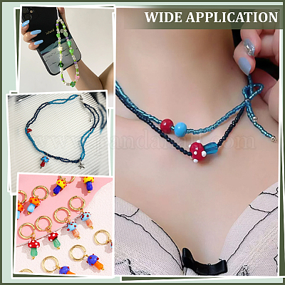 80шт 10 цвета бусины лэмпворк ручной работы LAMP-ME0001-06-1