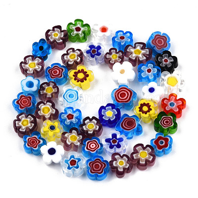 Ручной работы стеклянная бусина тысячецветник нитей LAMP-N029-017C-08-1