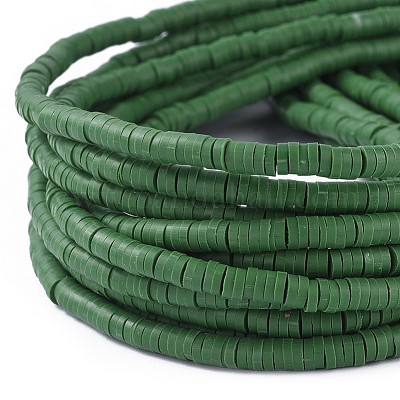 Плоские круглые бусинки распорки ручной полимерной глины CLAY-R067-4.0mm-46-1