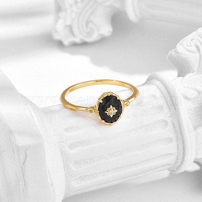 925 кольцо из стерлингового серебра с прозрачными кубическими цирконами и натуральным агатом FS-WG1BD13-02-1