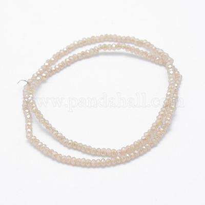 Стеклянные бусины с гальваническим покрытием  EGLA-J144-PL-C03-1