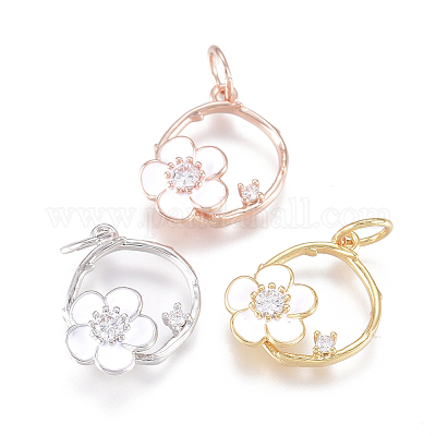 Латунь подвески ZIRC-L070-91-1