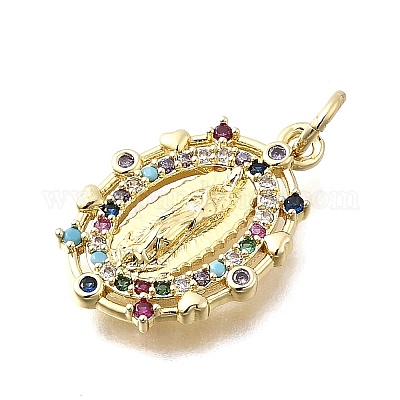 Латунные микро проложить кубического циркония подвески KK-P336-04H-G-1