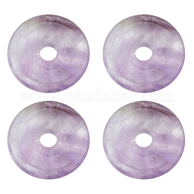 4 шт. Подвески из натурального аметиста G-FH0002-67B-1