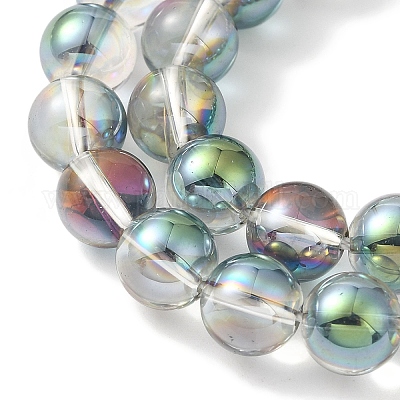 Прозрачные стеклянные бусины гальваническим пряди GLAA-T032-T8mm-C05-1
