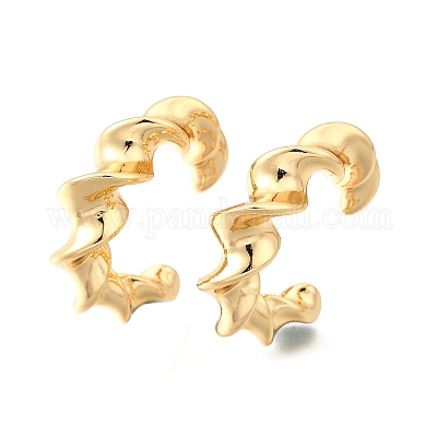 Серьги-манжеты из латуни EJEW-F370-12G-1