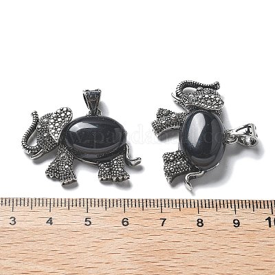 Естественный обсидиановый кулон G-H083-02AS-02-1