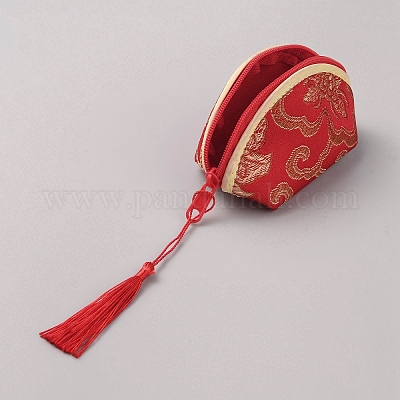 Тканевые кошельки для монет в китайском стиле&nbsp;AJEW-WH0016-42-1