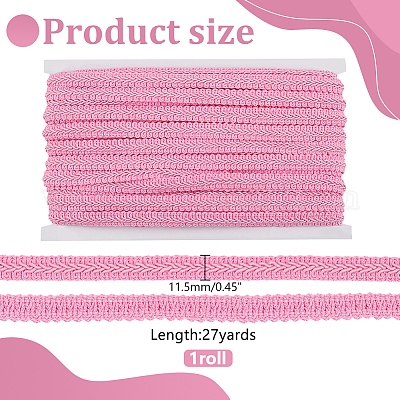 Полиэстеровая лента-сороконожка с плетением из кружева OCOR-WH0100-51D-1