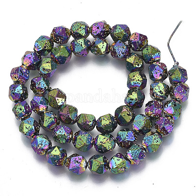 Гальванические бусины из натуральной лавы G-S352-31B-A-1