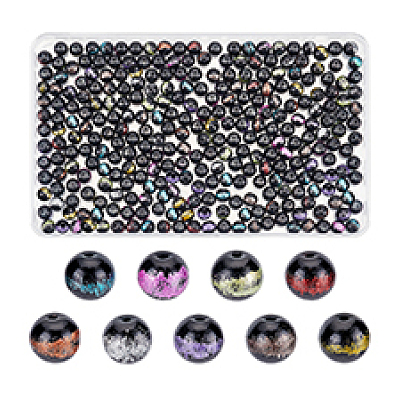 297шт 9 цвета стеклянные бусины GLAA-PH0003-30-1