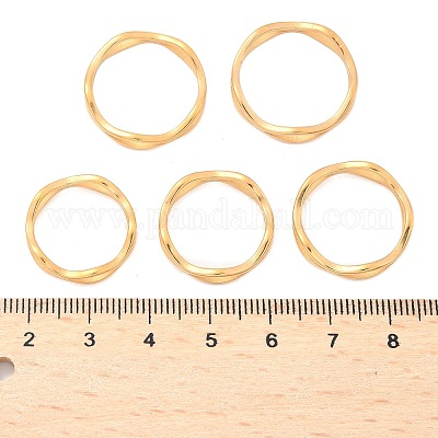 Кольца для пальцев из нержавеющей стали 304 с ионным покрытием (IP) унисекс RJEW-E164-04G-1