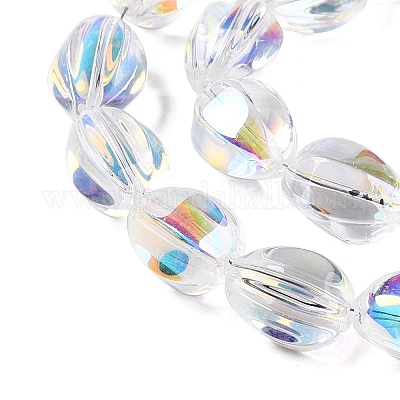 Стеклянные бусины с гальваническим покрытием &nbsp;EGLA-T028-01B-1