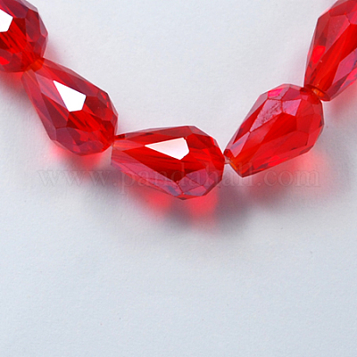 Стеклянные бусины с гальваническим покрытием  EGLA-R008-15x10mm-9-1