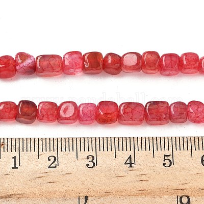 Нити бусин из натурального агата с прожилками дракона (окрашенные и нагретые) G-G177-E18-03-1