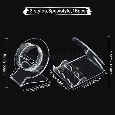 16 шт. 2 акриловых подставки для браслетов BDIS-FG0001-08-1