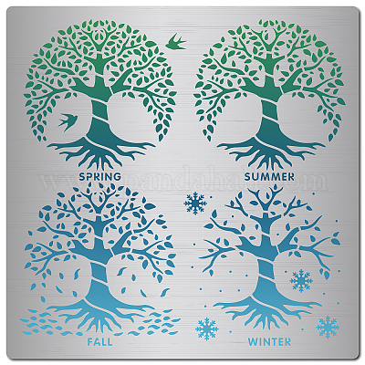 Wholesale GORGECRAFT 6.3 Inch Tree of Life Metal Stencil Leaves Wood  Burning Stencil Reusable Leaf Journal Stencils Swallow Stainless Steel  Stencils for Painting DIY Decorations Card Making 