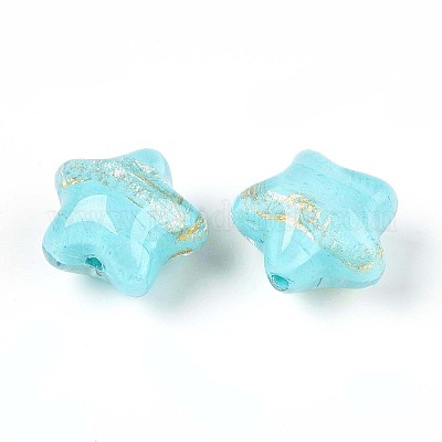 Прозрачные смоляные эмалевые бусины RESI-N043-02D-1