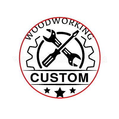 Custom Logo Stamp with Wooden Handle