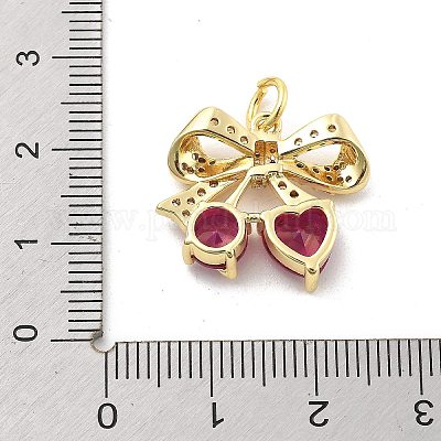 Латунные микропаве прозрачные подвески с фианитом KK-L228-38G-1